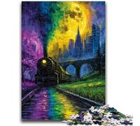 Puzzles pour Adultes 1000 pièces Mystery Train pour Les 14 Ans et Plus Jeu Impossible Cadeau d'anniversaire de Noël 50x75cm