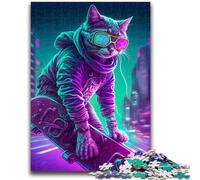 Puzzles pour Adultes 1000 pièces Mystic Tiger Nebula Jeu Stimulant et Jeu Familial Décoration Murale Cadeaux d'anniversaire et de Noël Uniques 38x26cm