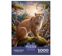 Puzzles pour Adultes 1000 Pièces Mystical Mountain Lion Puzzle Détente Jeux Défi Difficile Cadeau Anti-Stress 52x38cm/1000pcs