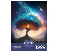 Puzzles pour Adultes 1000 Pièces Mystical Space Tree Puzzles pour Adultes Jeu De Réflexion Et De Logique Activités Amusantes À La Maison, 70x50cm/1000pcs