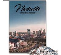 Puzzles pour Adultes 1000 pièces Nashville, stimulez Votre Cerveau, Jouets addictifs pour cultiver la Patience, décoration Parfaite 26x38cm