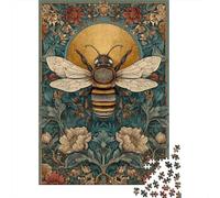 Puzzles pour Adultes 1000 Pièces Nature's Pollinator Bee Art Print Puzzle Casse-tête Amusant Et Humoristique, Cadeau De Noël Ou d'anniversaire 70x50cm/1000pcs
