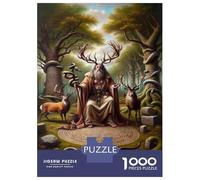 Puzzles pour Adultes 1000 Pièces Nature's Wisdom Forest Oracle Puzzle Casse-tête Jeu Anti-Stress Cadeau Unique d'anniversaire Et De Noël 38x26cm/1000pcs