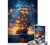 Puzzles pour Adultes 1000 pièces Naviguer à Travers Les étoiles Puzzle de 1000 pièces Jeux relaxants Cadeaux pour Femmes et Hommes Défi Difficile (50x75cm)