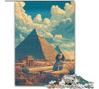 Puzzles pour Adultes 1000 pièces Nécropole de Gizeh Art Puzzle pour Les Adolescents, Les Couples et Les Amis pour Les Anniversaires, Noël (Taille 26x38cm)