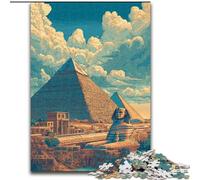 Puzzles pour Adultes, 1000 pièces, nécropole de Gizeh, Puzzle d'art Stimulant pour Adolescents, Parfait pour la décoration intérieure ou comme Cadeau (Taille 50x75cm)