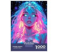 Puzzles pour Adultes 1000 Pièces Neon Princess Puzzle Adulte Jeu Manuel Assemblage De Motifs Difficile À Compléter 70x50cm/1000pcs