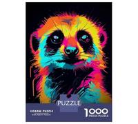 Puzzles pour Adultes 1000 Pièces Neon Suricate Puzzle Adulte, Jouet, Décoration Murale, Défi Difficile, Défi Éducatif 38x26cm/1000pcs