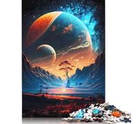 Puzzles pour Adultes 1000 pièces New Earth Universe Cosmos Puzzles pour Adultes pour Jeux éducatifs Décoration d'intérieur (75x50cm)