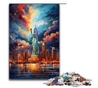 Puzzles pour Adultes 1000 pièces New York USA est entouré d'éclaboussures Beaucoup de Couleurs Puzzle pour Enfants Puzzle en Bois Jouet éducatif intellectuel décompressant 1000 pièces