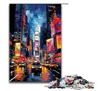 Puzzles pour Adultes 1000 pièces New York USA est entouré d'éclaboussures Beaucoup de Couleurs Puzzle Maison Jeux éducatifs Jouets de Bricolage Excellent Cadeau pour Les Jeux 75x50cm