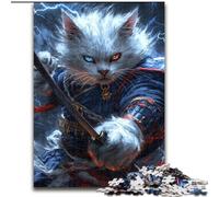 Puzzles pour Adultes 1000 pièces Ninja Cat 1000 pièces, soirée de Jeux en Famille, décoration intérieure et Cadeau d'entraînement cérébral (Taille 26x38cm)