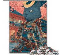 Puzzles pour Adultes 1000 pièces Ninja Cat, Analyse et logique, avec des pièces de Formes aléatoires entièrement emboîtables, à partir de 14 Ans (Taille 50x75cm)