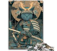 Puzzles pour Adultes 1000 pièces Ninja Cat Jeux d'activités familiales stimulants Jouet à Faire soi-même pour décoration Murale de la Maison Cadeaux 26x38cm