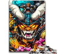 Puzzles pour Adultes 1000 pièces Ninja Japonais, Jeu Stimulant et Jeu Familial avec pièces entièrement emboîtables de Formes aléatoires 50x75cm