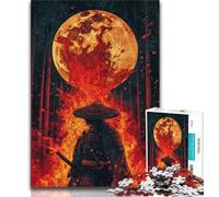 Puzzles pour Adultes 1000 pièces Ninja sous la Lune, Jeu Stimulant et Familial avec des pièces de Formes aléatoires entièrement emboîtables (75x50cm)