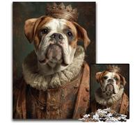 Puzzles pour Adultes 1000 pièces Noble Bulldog Puzzles en Carton Cadeau pour Hommes et Femmes, Quotidien et Occasions spéciales 26x38cm