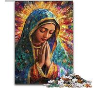 Puzzles pour Adultes, 1000 pièces Notre-Dame de Guadalupe en prière, Casse-tête Stimulant, activité familiale, décoration intérieure, Cadeau de Vacances 50x75cm