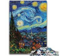 Puzzles pour Adultes 1000 pièces Nuit étoilée Chien Défi d'intelligence cérébrale Jouets addictifs Cadeau d'anniversaire, Cadeaux, Décoration Murale 50x75cm