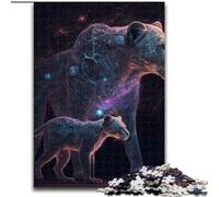 Puzzles pour Adultes 1000 pièces Nuits étoilées Lionne Puzzles 1000 pièces pour Adultes Noël Halloween Fête des mères Nouvel an Pâques Cadeau Taille 26X38CM