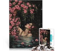 Puzzles pour Adultes 1000 pièces Nymphe dans Les Roses Entraînez Votre Cerveau et Vos Mains Cadeau pour Les Anniversaires 38x26cm