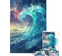 Puzzles pour Adultes 1000 pièces Oceans Fury Jeu de réflexion pour Adolescents découpe de précision activités Amusantes à la Maison (Taille 38x52cm)