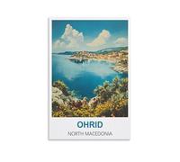 Puzzles pour Adultes 1000 pièces Ohrid Macédoine du Nord Puzzle de 1000 pièces pour Adultes Jeux de Puzzle stimulants 38x52cm