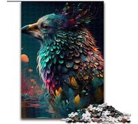 Puzzles pour Adultes 1000 pièces Oiseau Arc-en-Ciel en Bois, Cadeau Amusant et activité pour la Maison 50x75cm Fête d'anniversaire pour Hommes Femmes