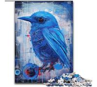 Puzzles pour Adultes 1000 pièces Oiseau Bleu, Aide Le Cerveau à exercer des Jouets addictifs pour cultiver la Patience Décoration Parfaite (Taille 26x38cm)
