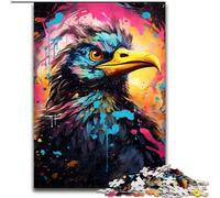 Puzzles pour Adultes 1000 pièces Oiseau coloré en Bois, activité Amusante à la Maison 50x75cm Activité Amusante en Famille, défi cérébral, Cadeau Parfait pour Adolescent