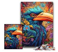 Puzzles pour Adultes 1000 pièces Oiseaux colorés Puzzles Difficiles pour Adultes 26x38cm Activités Amusantes à la Maison, Cadeaux d'anniversaire, Cadeaux de Voyage