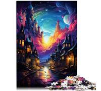Puzzles pour Adultes 1000 pièces Old Town Square Jeu de Quiz Défi d'intelligence cérébrale Jouets addictifs 19,7 po x 29,5 po pour Les Adolescents de 14 Ans et Plus