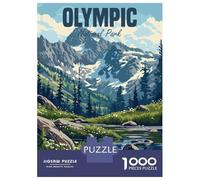 Puzzles pour Adultes 1000 Pièces Olympic National Park Puzzles pour Adolescents Vacances À La Maison Tuer Le Temps Stimuler Le Cerveau Cadeaux d'anniversaire Et De Noël Uniques 38x26cm/1000pcs