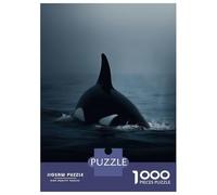 Puzzles pour Adultes 1000 Pièces Orca Whale from The Depths Puzzles pour Adultes Jeu Manuel Anti-Stress Cadeaux De Réduction du Stress 38x26cm/1000pcs