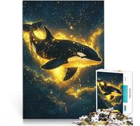 Puzzles pour Adultes 1000 pièces Orque dans l'espace pour Le Jeu éducatif Challenge Toy Cadeau d'anniversaire, Cadeaux, décoration Murale 38x26cm