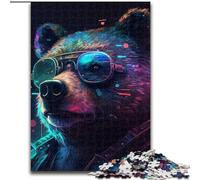 Puzzles pour Adultes 1000 pièces Ours Brun Puzzles stimulants Noël Halloween Fête des mères Nouvel an Pâques Cadeau Taille : 38x26cm