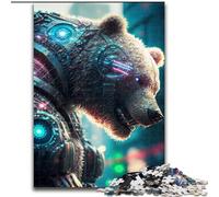 Puzzles pour Adultes 1000 pièces Ours mécanique en Bois, pour Les 14 Ans et Plus 50x75cm Fête d'anniversaire pour Hommes et Femmes