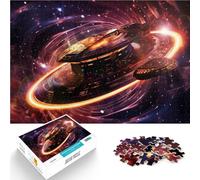 Puzzles pour Adultes 1000 pièces OVNI Extraterrestre Fabriqué en Carton pour Les 14 Ans et Plus Décoration d'art pour la Maison Super Cadeau。Taille：38x52cm/14.96x20.47pouce