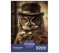 Puzzles pour Adultes 1000 Pièces Owl Vintage Puzzle pour Adultes - Jouets À Monter Soi-même - Décoration Parfaite - Cadeaux Uniques pour Anniversaires Et Noël 38x26cm/1000pcs