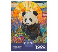 Puzzles pour Adultes 1000 Pièces Panda in Mountain Sunset Puzzles pour Adultes - Jeu De Réflexion, Analyse Et Logique - Cadeau Anti-Stress 52x38cm/1000pcs