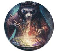 Puzzles pour Adultes 1000 pièces Panda Wizard Puzzles Ronds Niveau débutant, Parfaits pour Les Anniversaires et Les fêtes (Taille 67,5 x 67,5 cm)