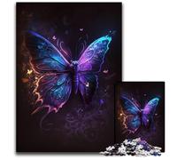 Puzzles pour Adultes 1000 pièces Papillons Fantaisie Décoration DIY, Défi cérébral, pour Adultes, Famille, Cadeau de Vacances 50x75cm/19,68x29,52 Pouces