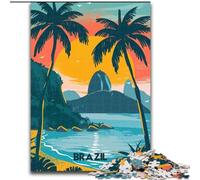 Puzzles pour Adultes 1000 pièces Paradis brésilien, Jeu Familial Anti-Stress, défi Difficile, renforce l'amour Entre Couples 26x38cm
