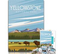 Puzzles pour Adultes 1000 pièces Parc National de Yellowstone, Jeu éducatif et Stimulant pour Toute la Famille pour Anniversaire et Noël (75x50cm)