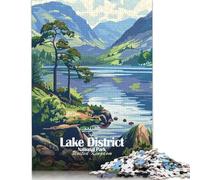 Puzzles pour Adultes 1000 pièces Parc National du Lake District Puzzle Affiche pour Adultes Puzzles en Bois Jeux de Puzzle Amusants 1000 pièces (75 x 50 cm)