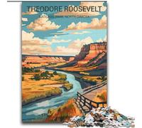 Puzzles pour Adultes 1000 pièces Parc National Theodore Roosevelt, Jouets éducatifs et éducatifs, Jeux familiaux, Cadeaux d'anniversaire et Cadeaux Uniques 75x100cm