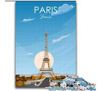 Puzzles pour Adultes 1000 pièces Paris France Voyages Imprimer Jouets éducatifs Jeux familiaux Améliorer l'amour Entre Les Couples (38x52cm) 1000 pièces