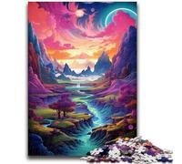 Puzzles pour Adultes 1000 pièces Paysage céleste Couleurs fantastiques pour Les 14 Ans et Plus Jeux Amusants Activités Amusantes à la Maison, Cadeaux d'anniversaire, Cadeaux de Voyage 26x38cm