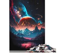 Puzzles pour Adultes 1000 pièces Paysage de rêve planétaire Puzzles pour Adultes pour Jeux éducatifs Décoration d'intérieur (38x26cm)