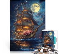 Puzzles pour Adultes 1000 pièces Paysage de voilier Fabriqué en Carton pour Les 14 Ans et Plus Vacances à la Maison : Tuer Le Temps Cadeaux de Jeux stimulants。Taille：38x52cm/14.96x20.47pouce